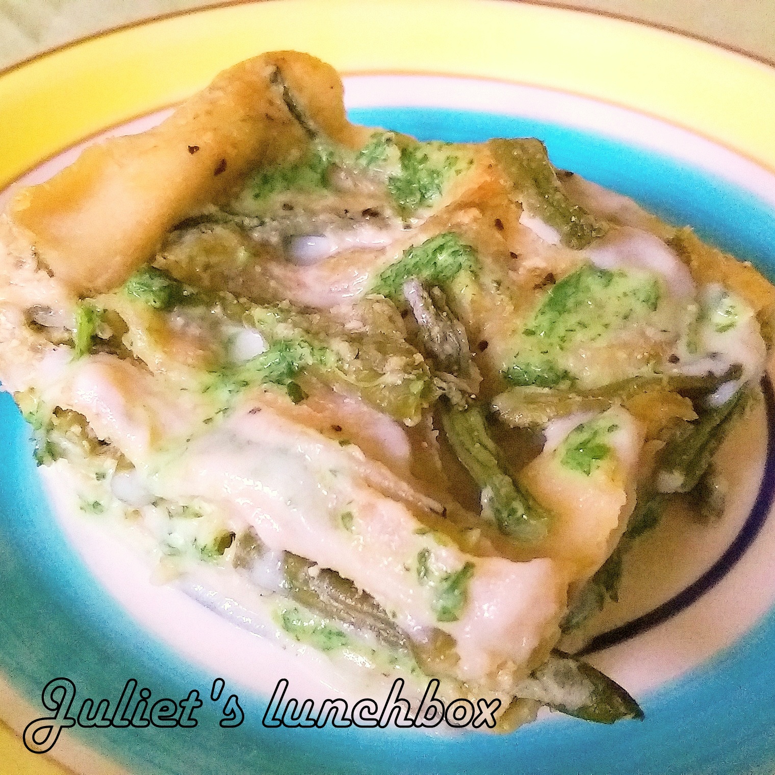 “lasagne al pesto e stracchino….vegane!!!”