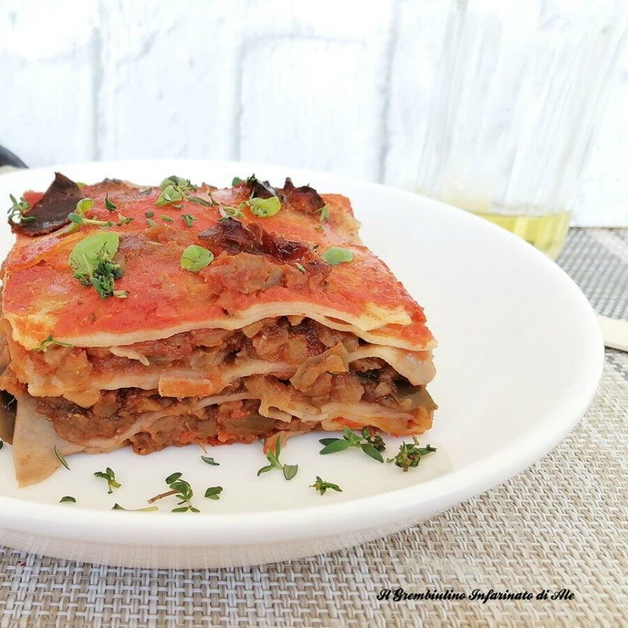 Lasagne al ragù di melanzane