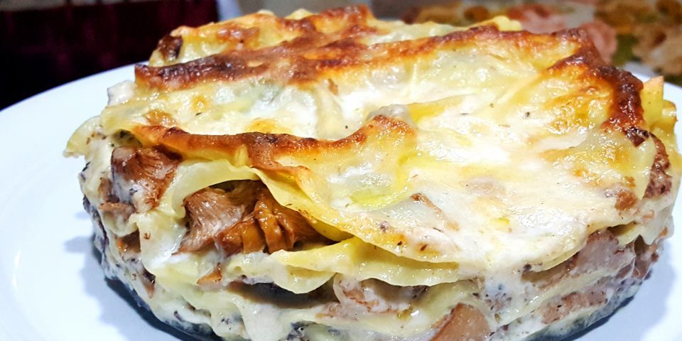 Lasagne al tartufo e funghi finferli