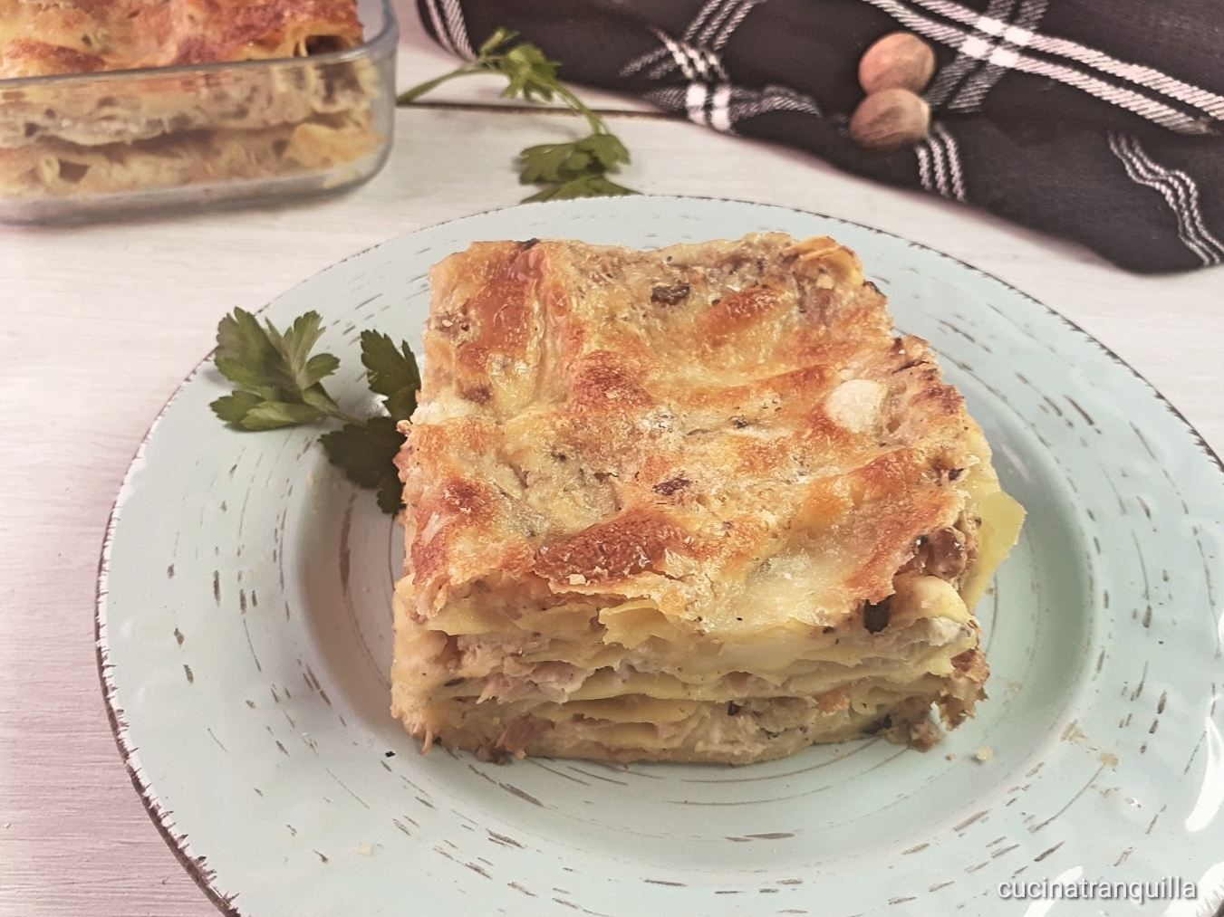 Lasagne alla crema di funghi