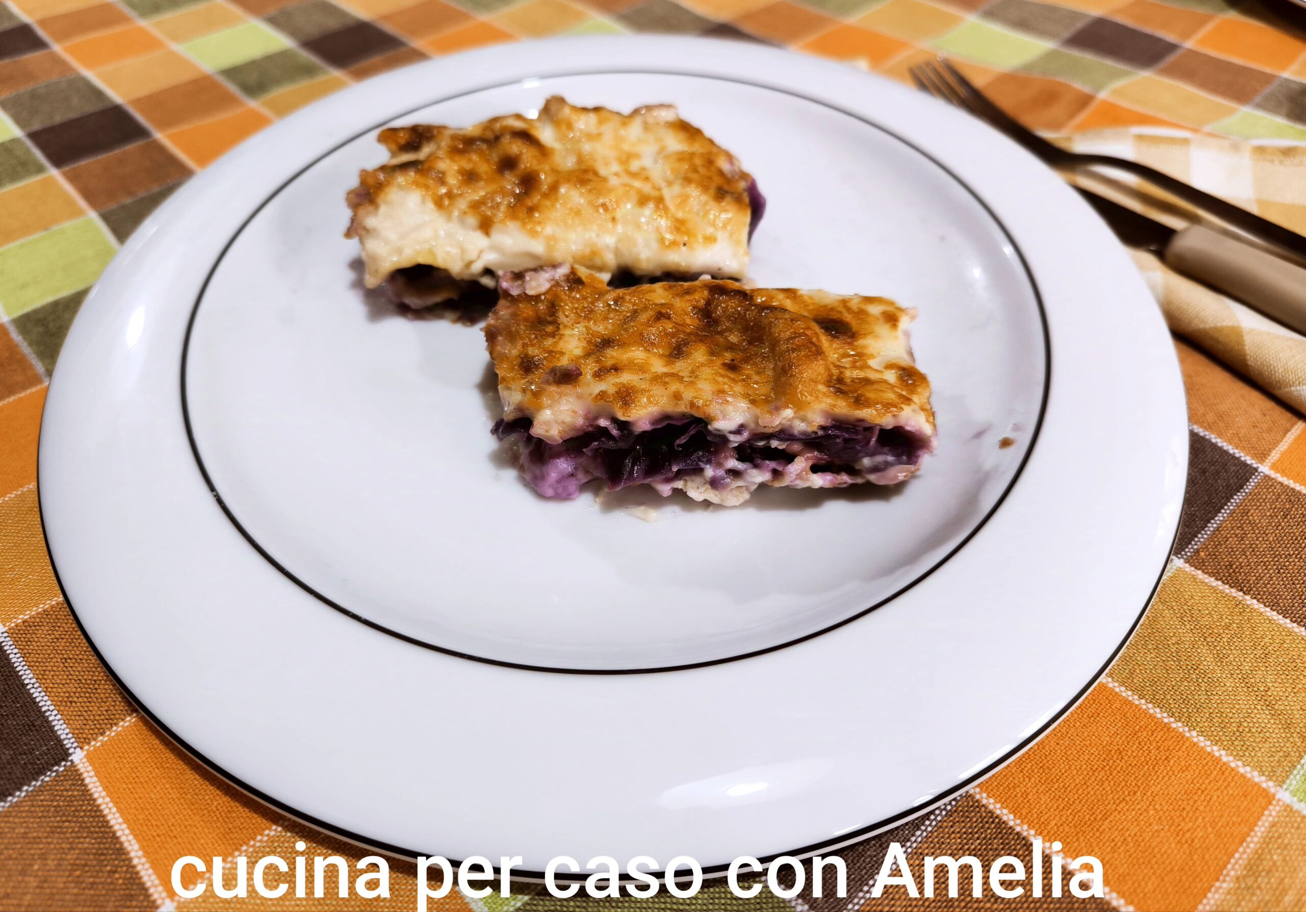 Lasagne cavolo rosso e provola affumicata