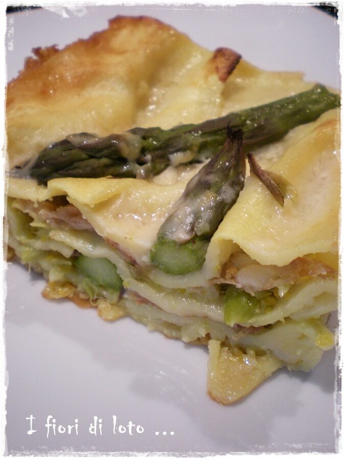 Lasagne con asparagi e prosciutto crudo