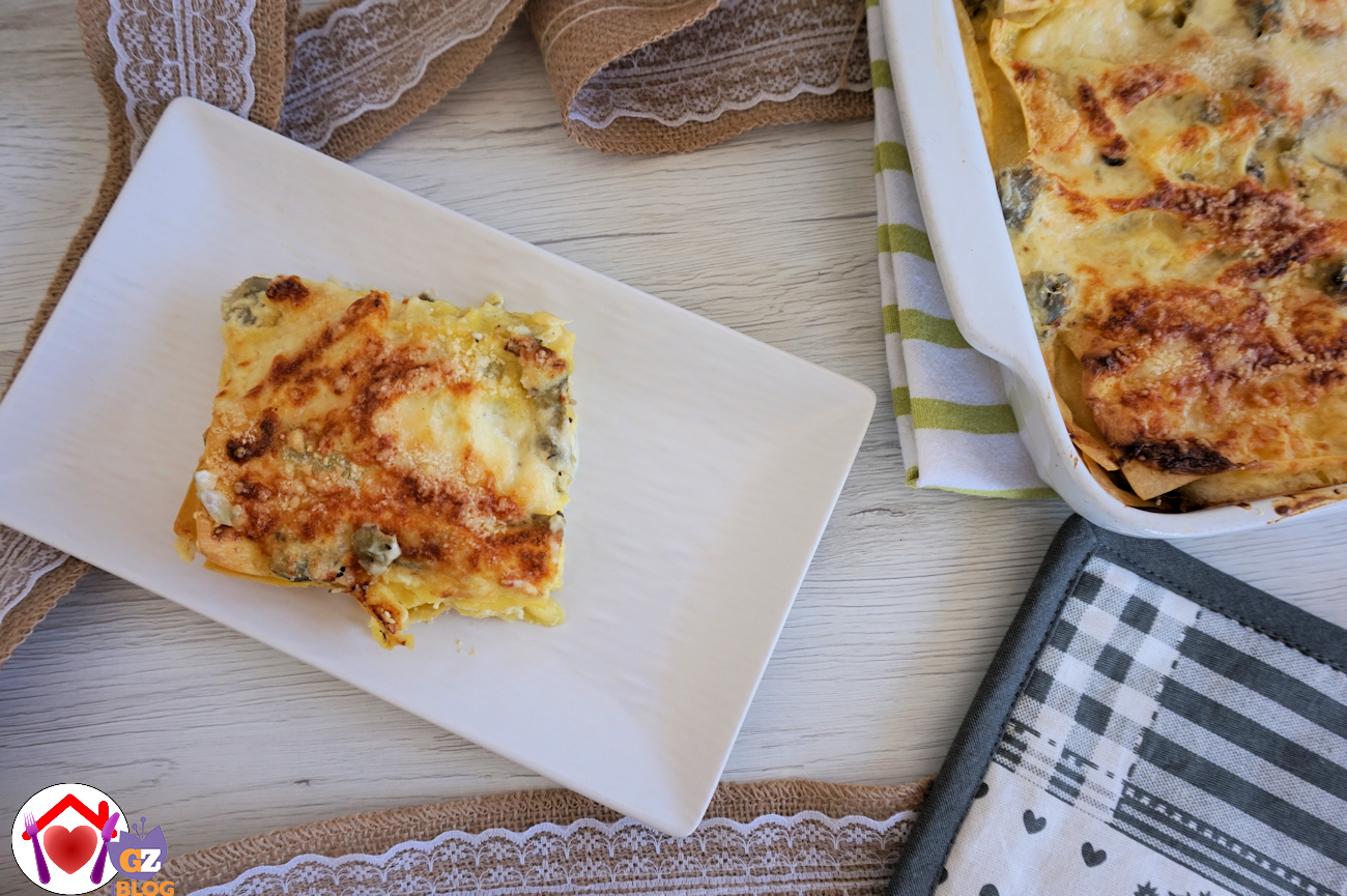 Lasagne con carciofi e salsa mornay