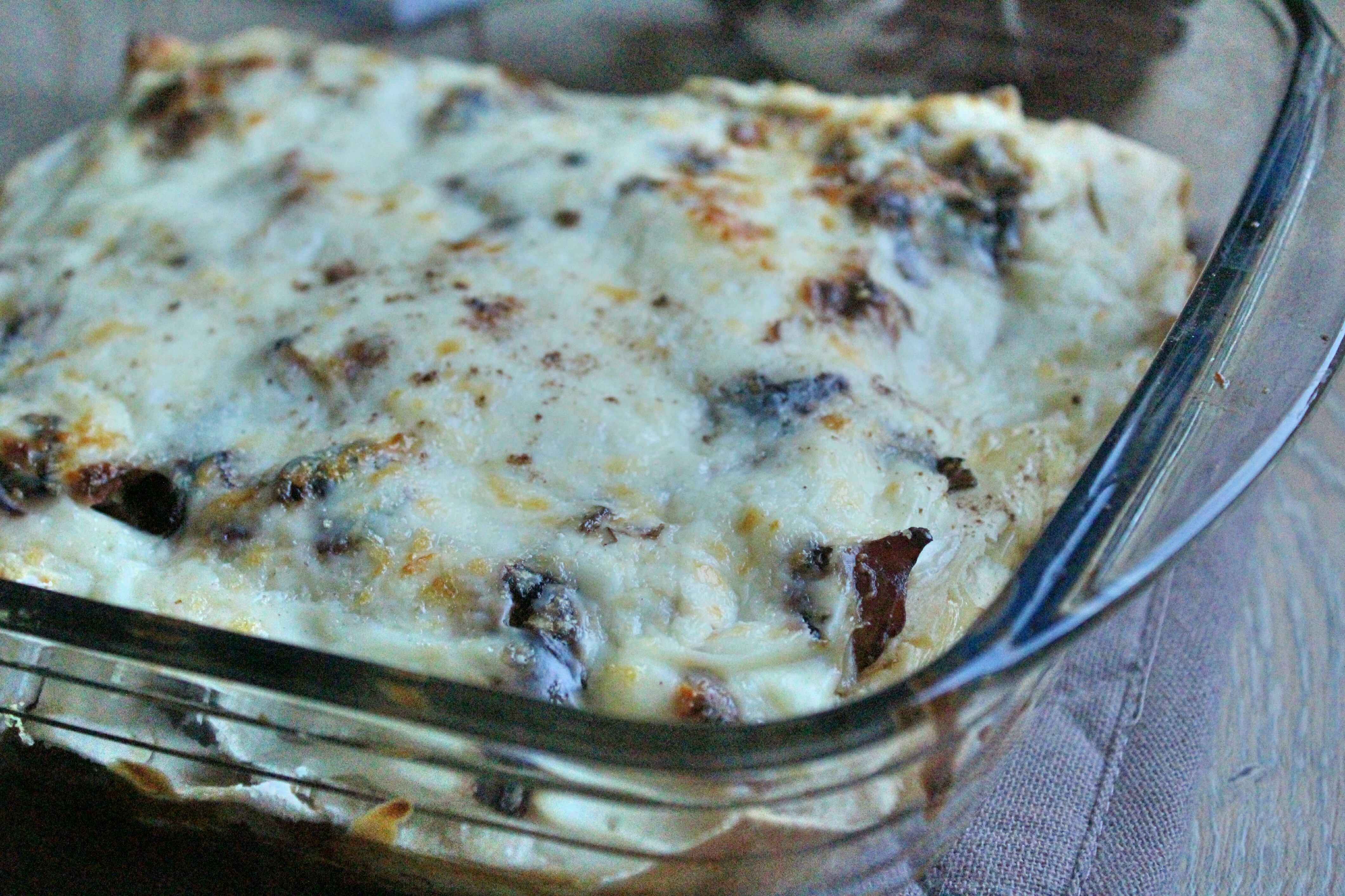 Lasagne con radicchio e formaggio