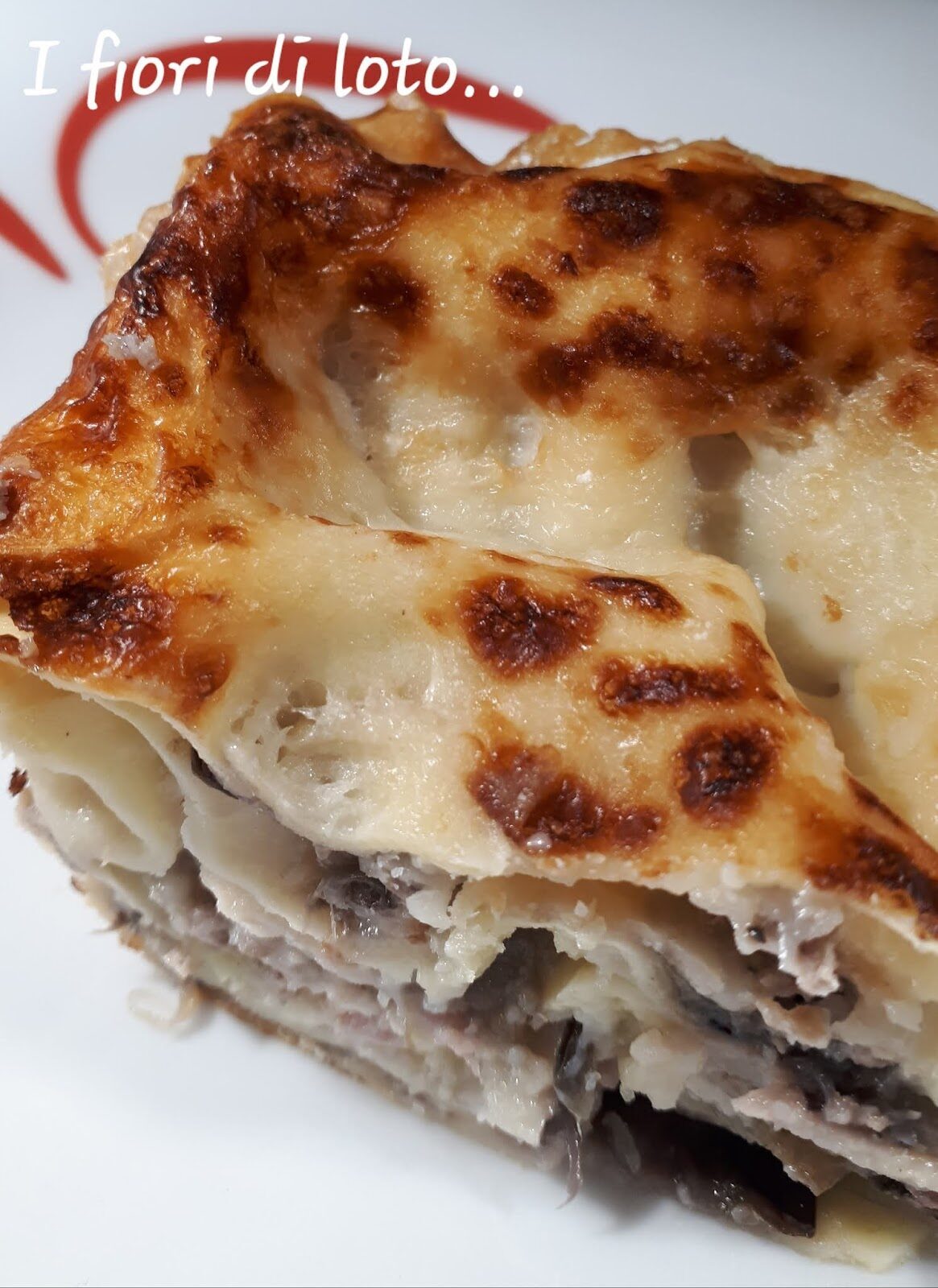 Lasagne con radicchio e speck (senza lattosio)