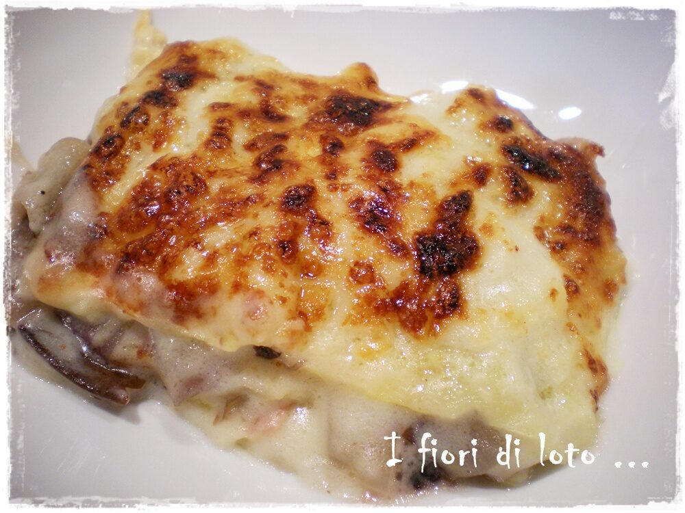 Lasagne con speck e radicchio tardivo di treviso