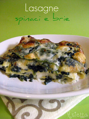 Lasagne con spinaci e brie