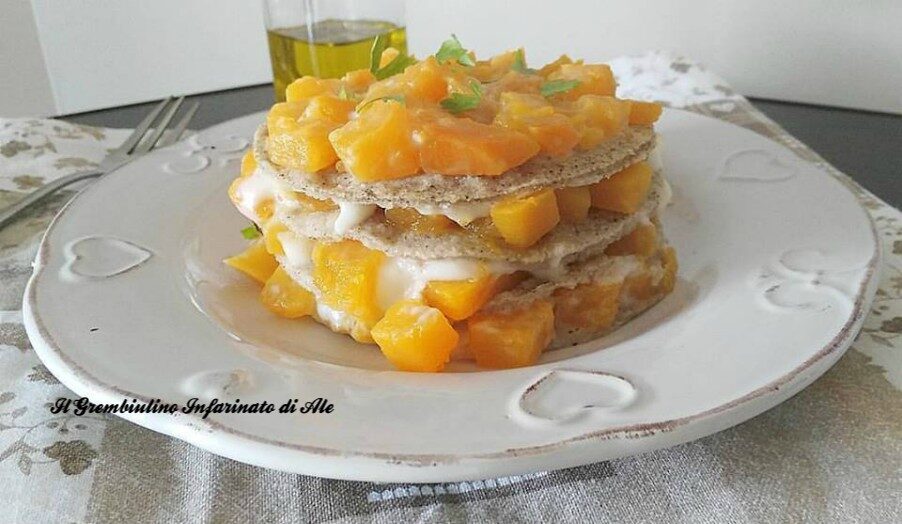 Lasagne di grano saraceno alla zucca