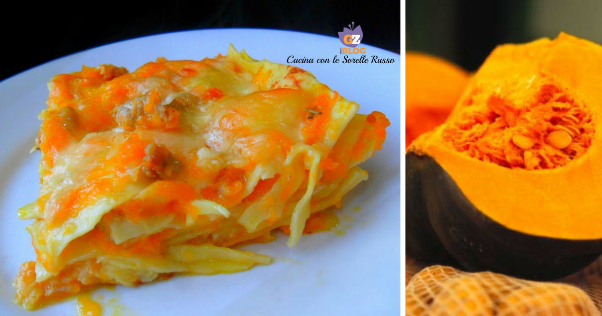 Lasagne di zucca, salsicce e provola