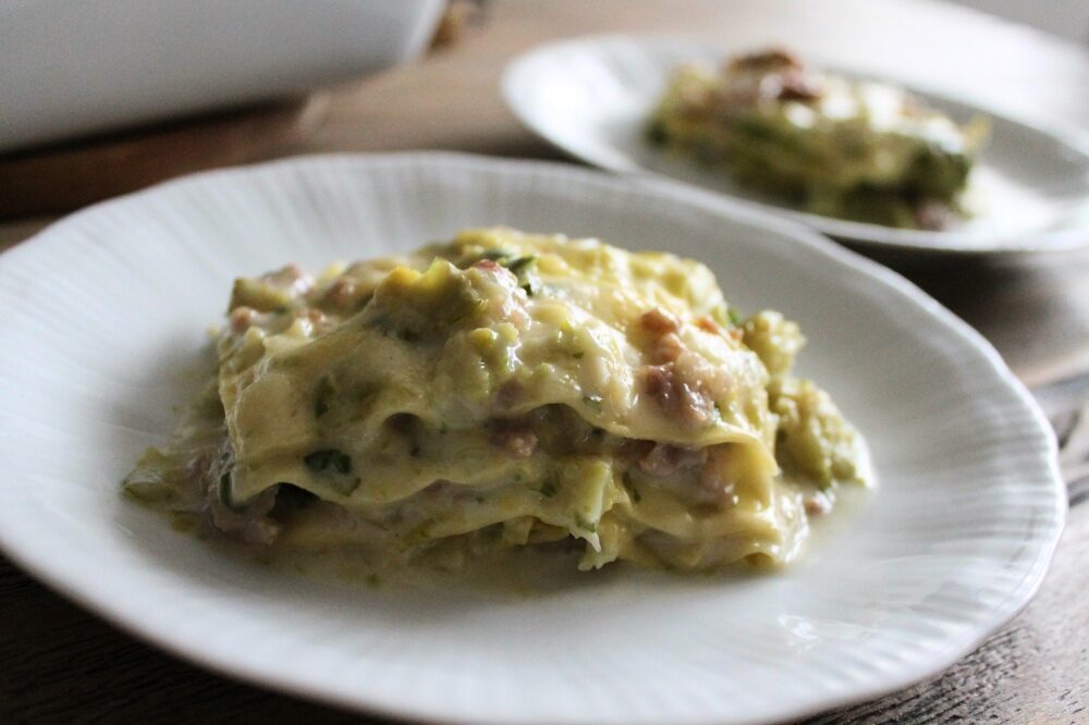 Lasagne salsiccia e cavolini di bruxelles