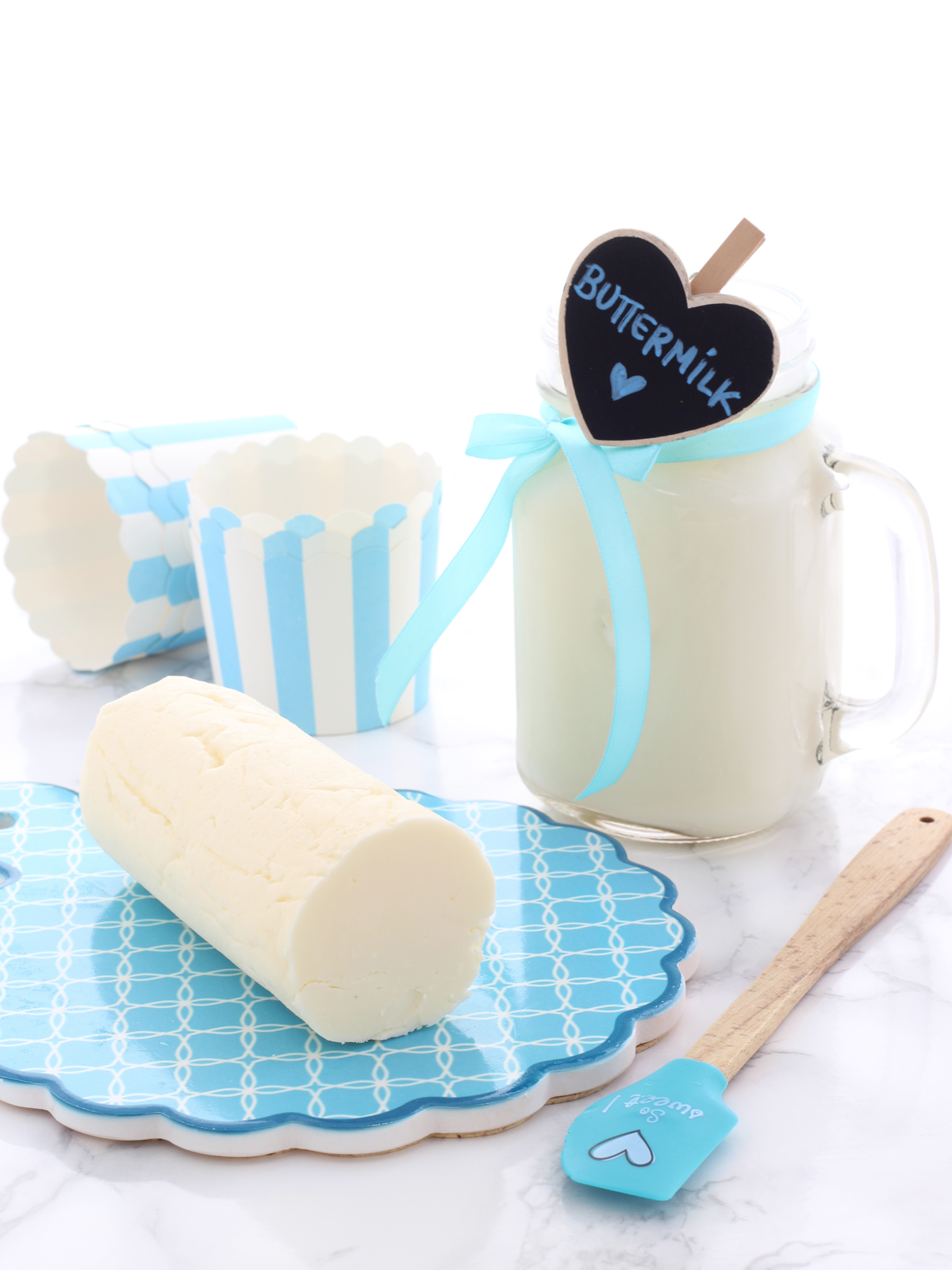 Latticello (buttermilk) e burro da panna –