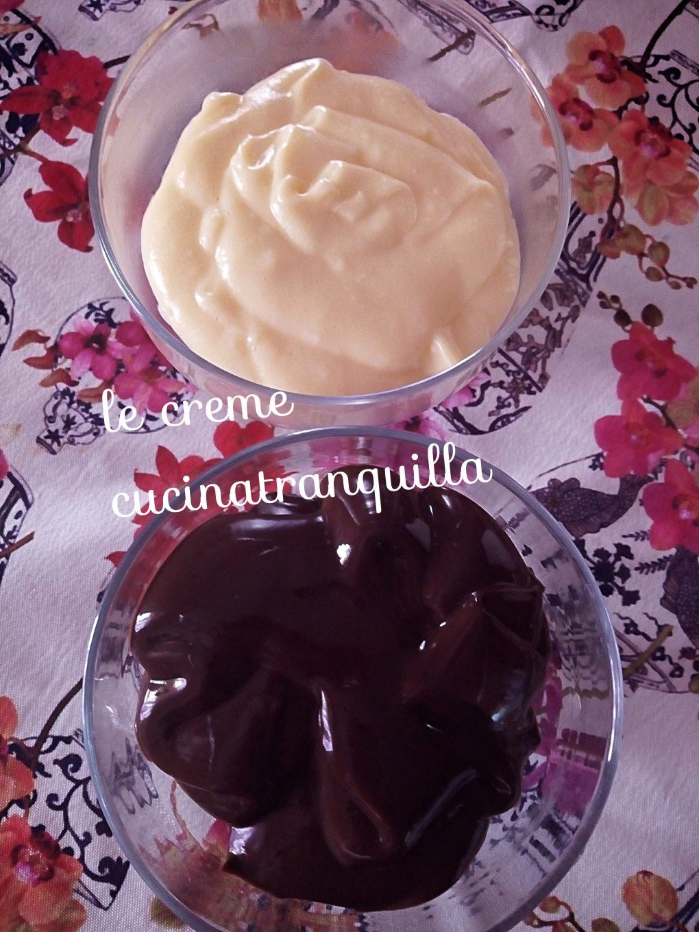 Le mie creme: crema pasticcera e crema al cioccolato
