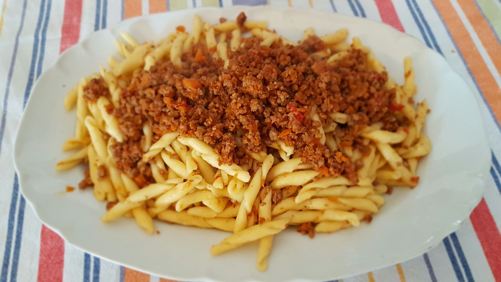 Le trofie alla bolognese