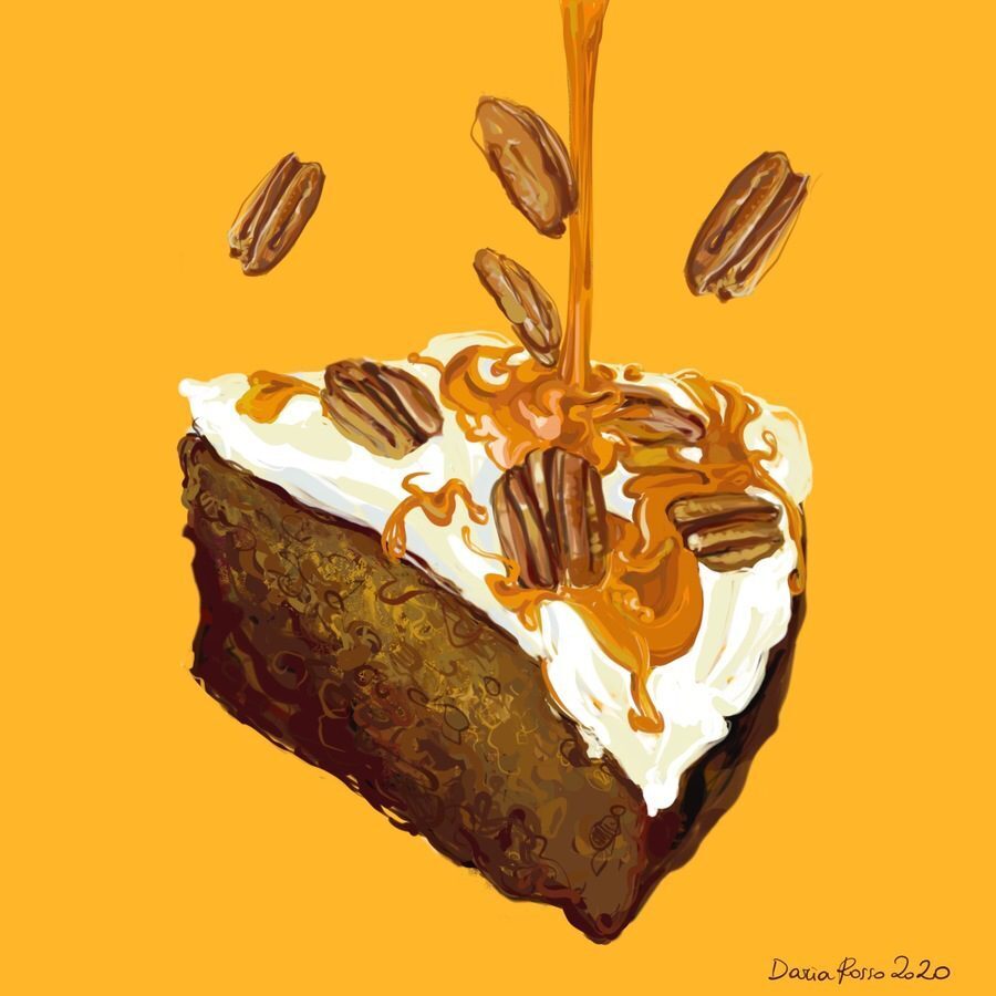 Le vostre ricette disegnate da Daria Rosso: ecco la torta di zucca speziata di Sara