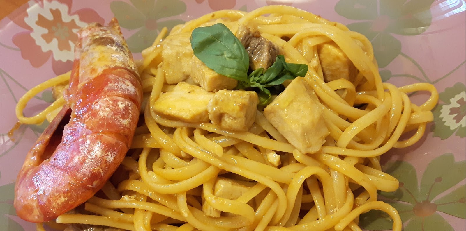 Linguine al pesce spada e gamberoni