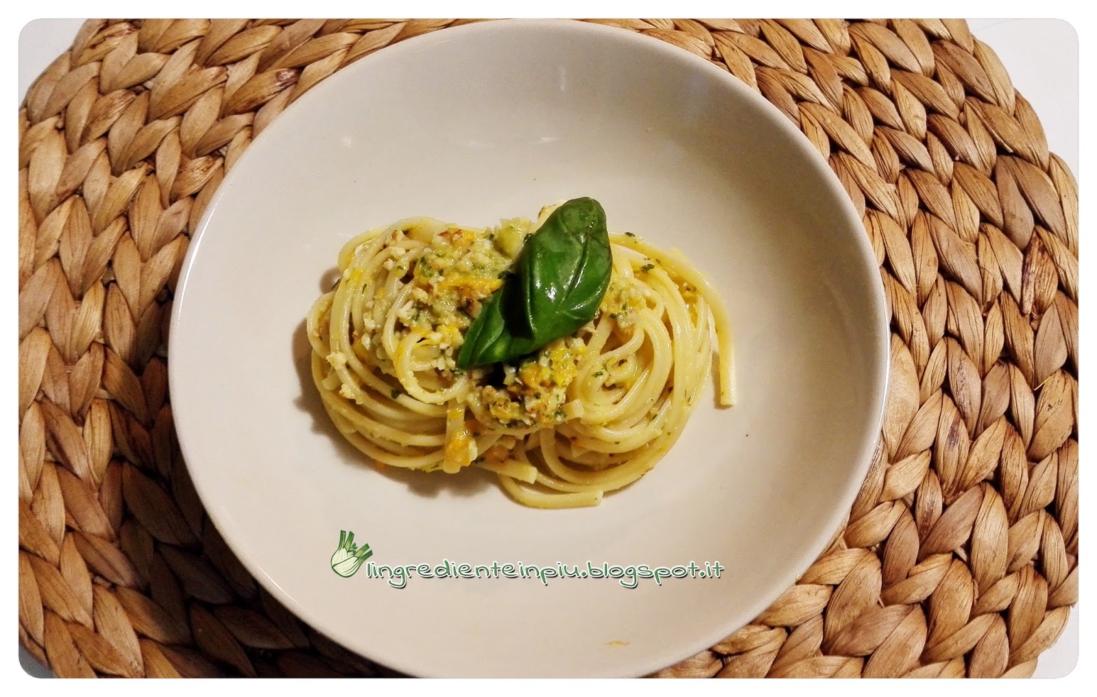 Linguine al pesto di agrumi e mandorle