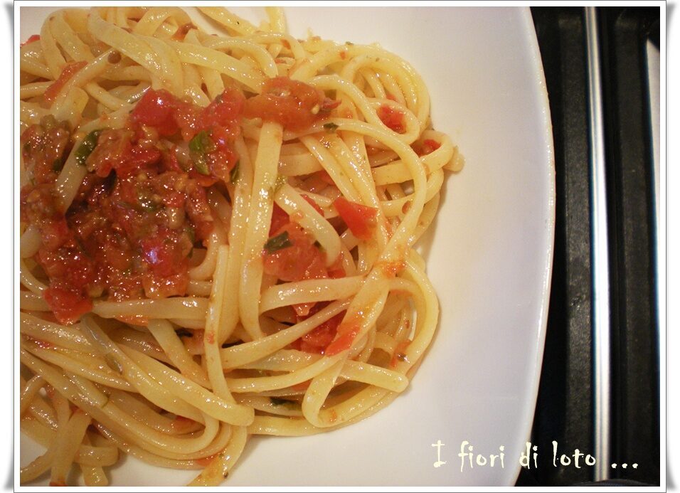 Linguine al pesto trapanese