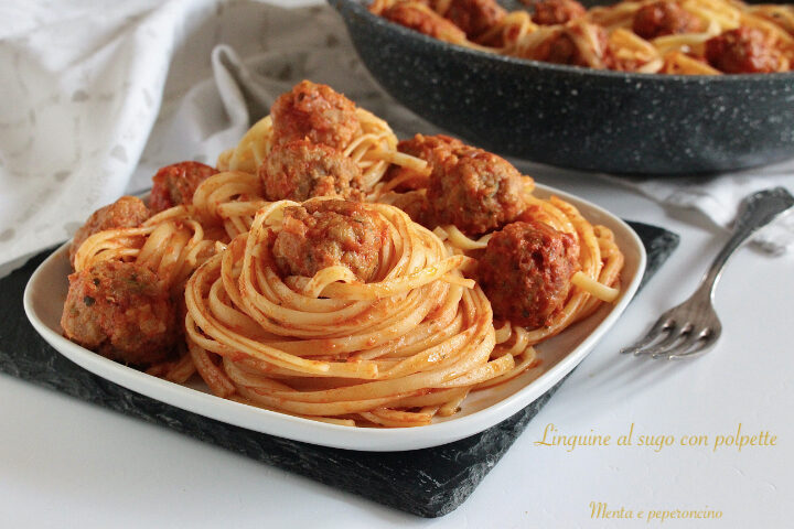 Linguine al sugo con polpette