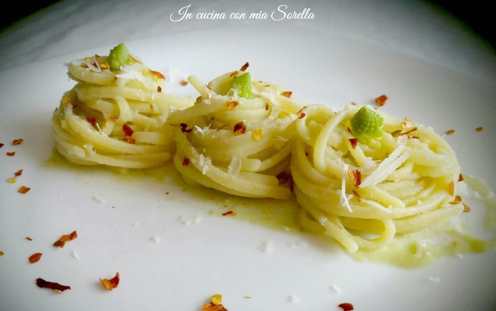 Linguine alla crema di broccolo romanesco