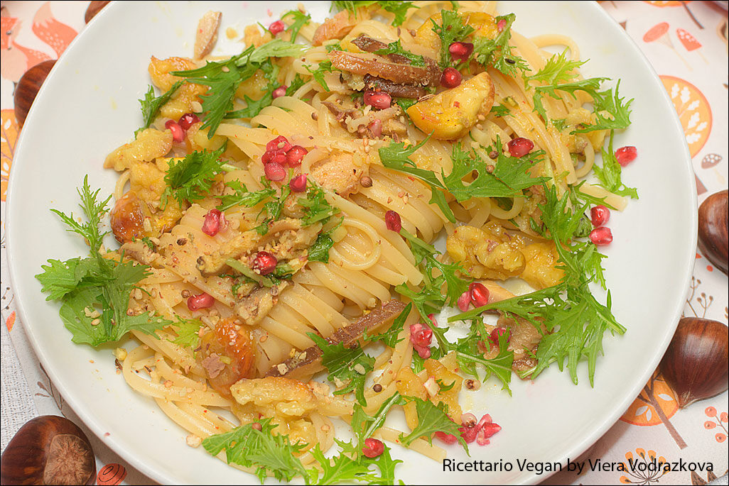 Linguine autunnali con castagne e non solo