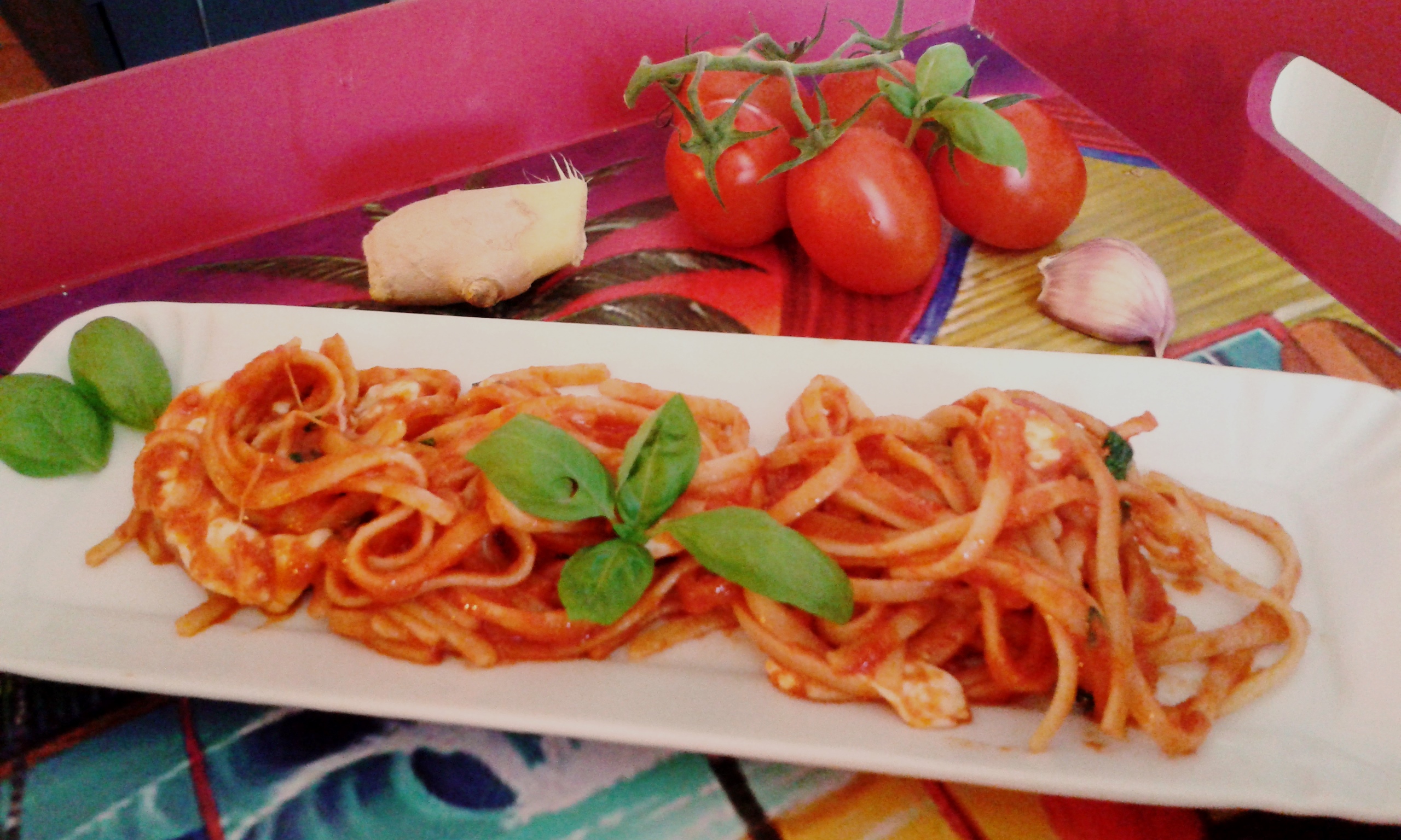Linguine basilico e zenzero