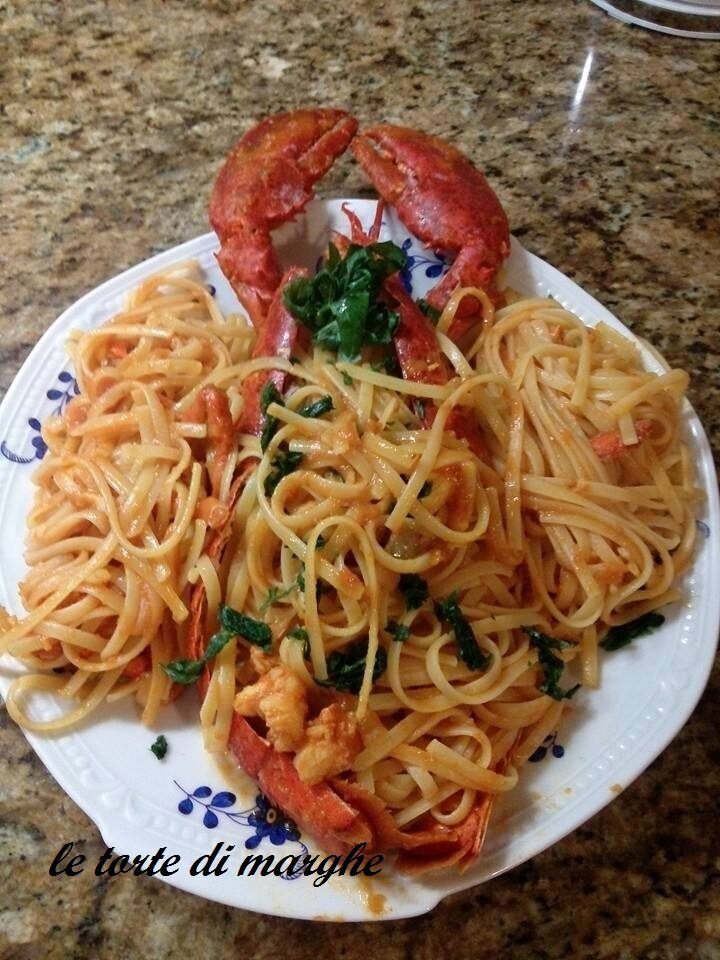 Linguine con astice