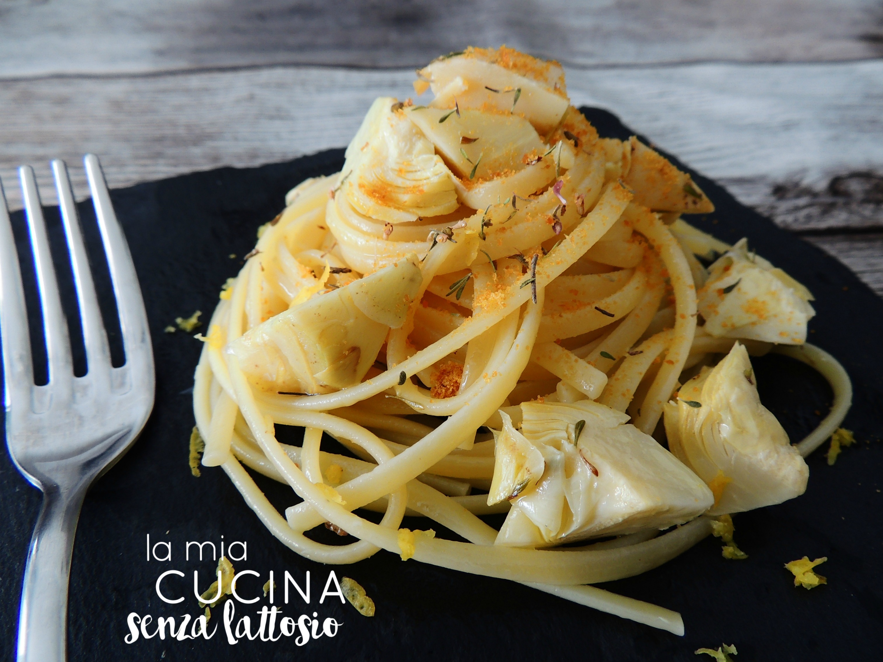 Linguine con carciofini e bottarga