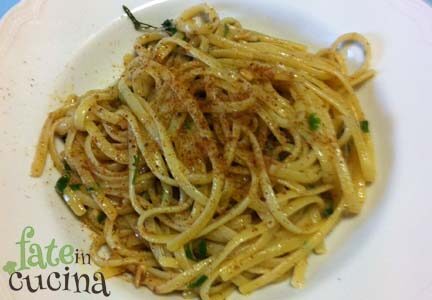 Linguine con la Bottarga al profumo di Limone