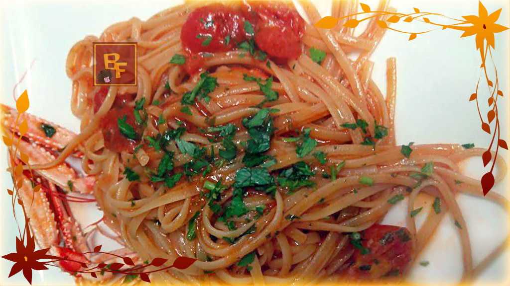 Linguine con scampi