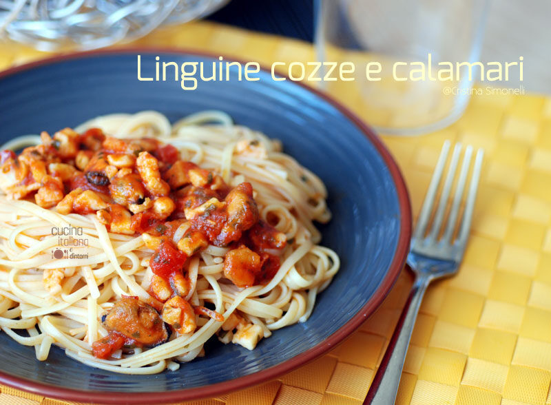 Linguine cozze  e calamari, ricetta facile e veloce