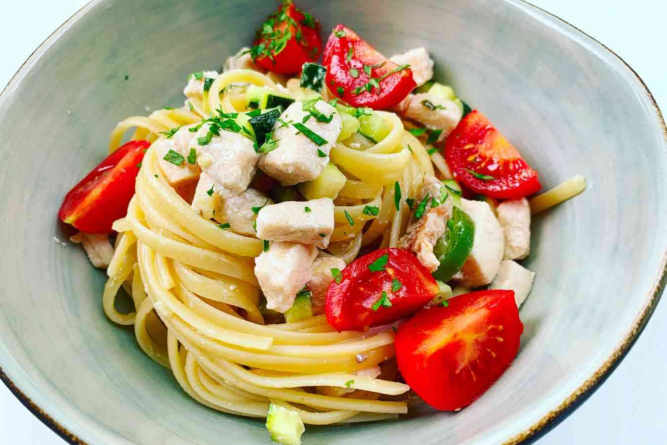 Linguine pesce spada e zucchine