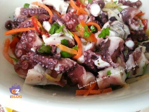 L'insalata di polpo, aglio prezzemolo