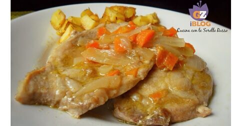 Lombo  di maiale alle carote con patate aromatiche