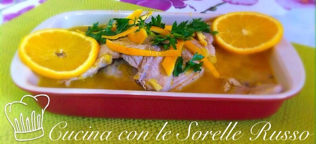 Lombo di maiale in salsa di arance