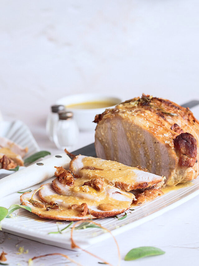 Lonza agli agrumi in salsa di pecorino