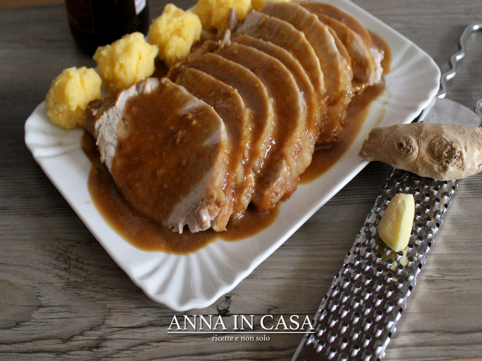 Lonza arrosto con salsa allo zenzero e limone