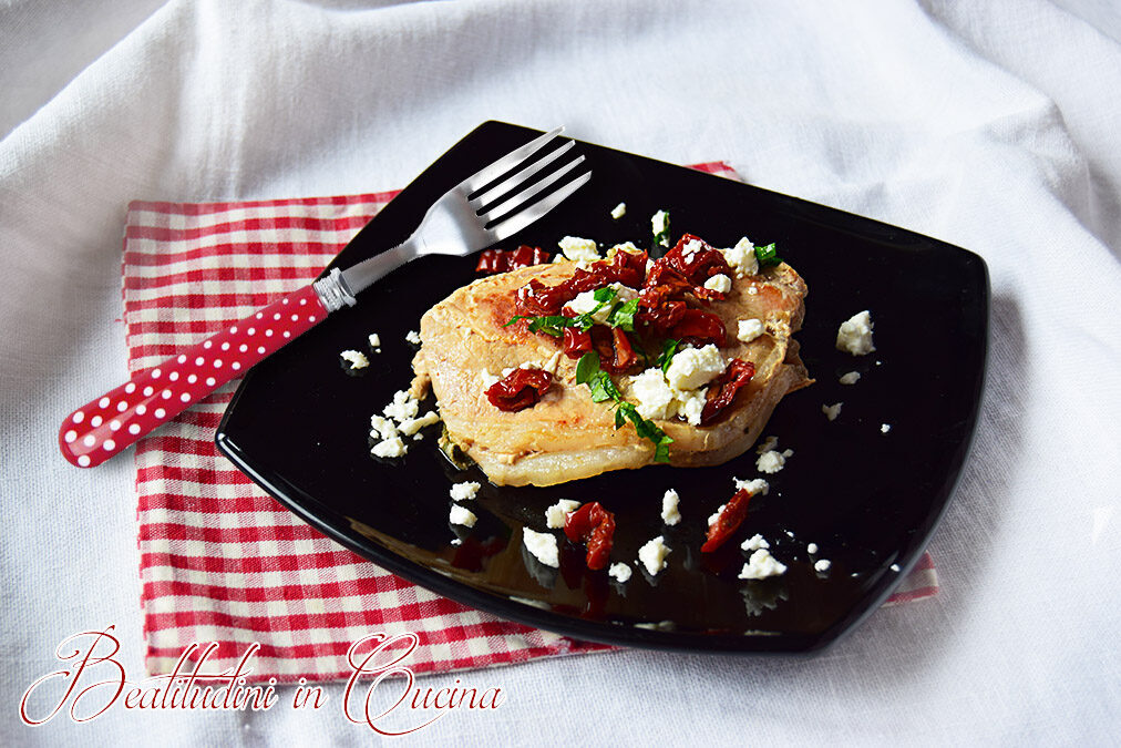 Lonza ripiena di feta e pomodorini secchi