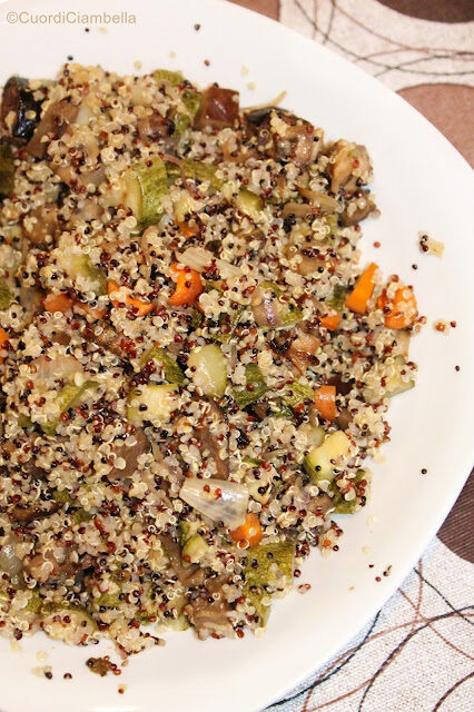 Lunch box: quinoa e rostì di verdure