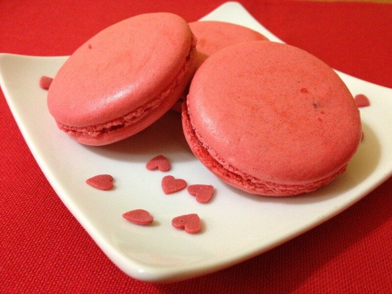 Macarons al lampone