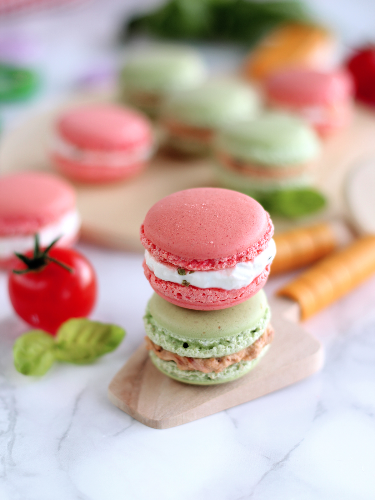 Macarons salati (ai gusti delle pizze di franco pepe)