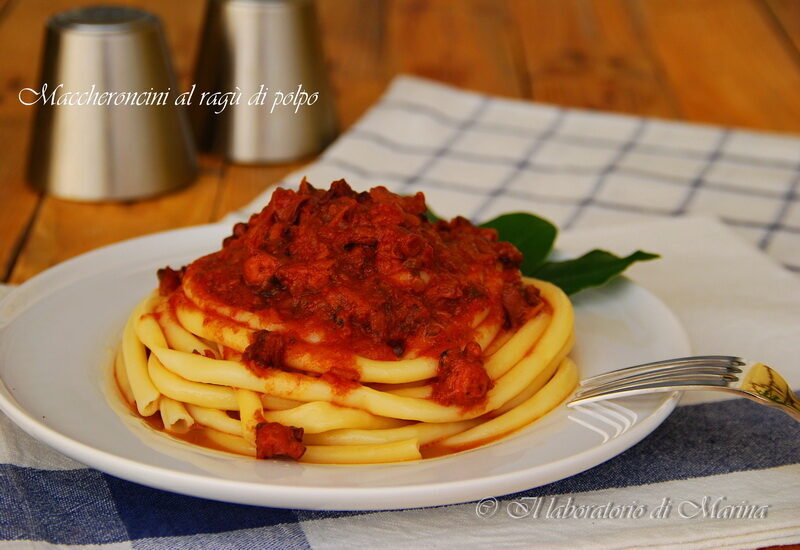 Maccheroncini al ragu di polpo