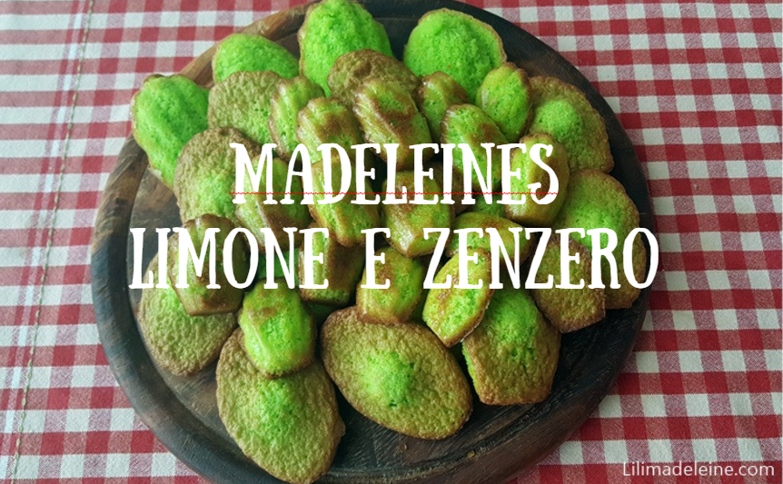 Madeleines di san patrizio, rigorosamente verdi, al limone e zenzero