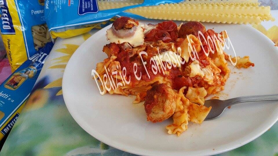 Mafaldine de cecco gratinate