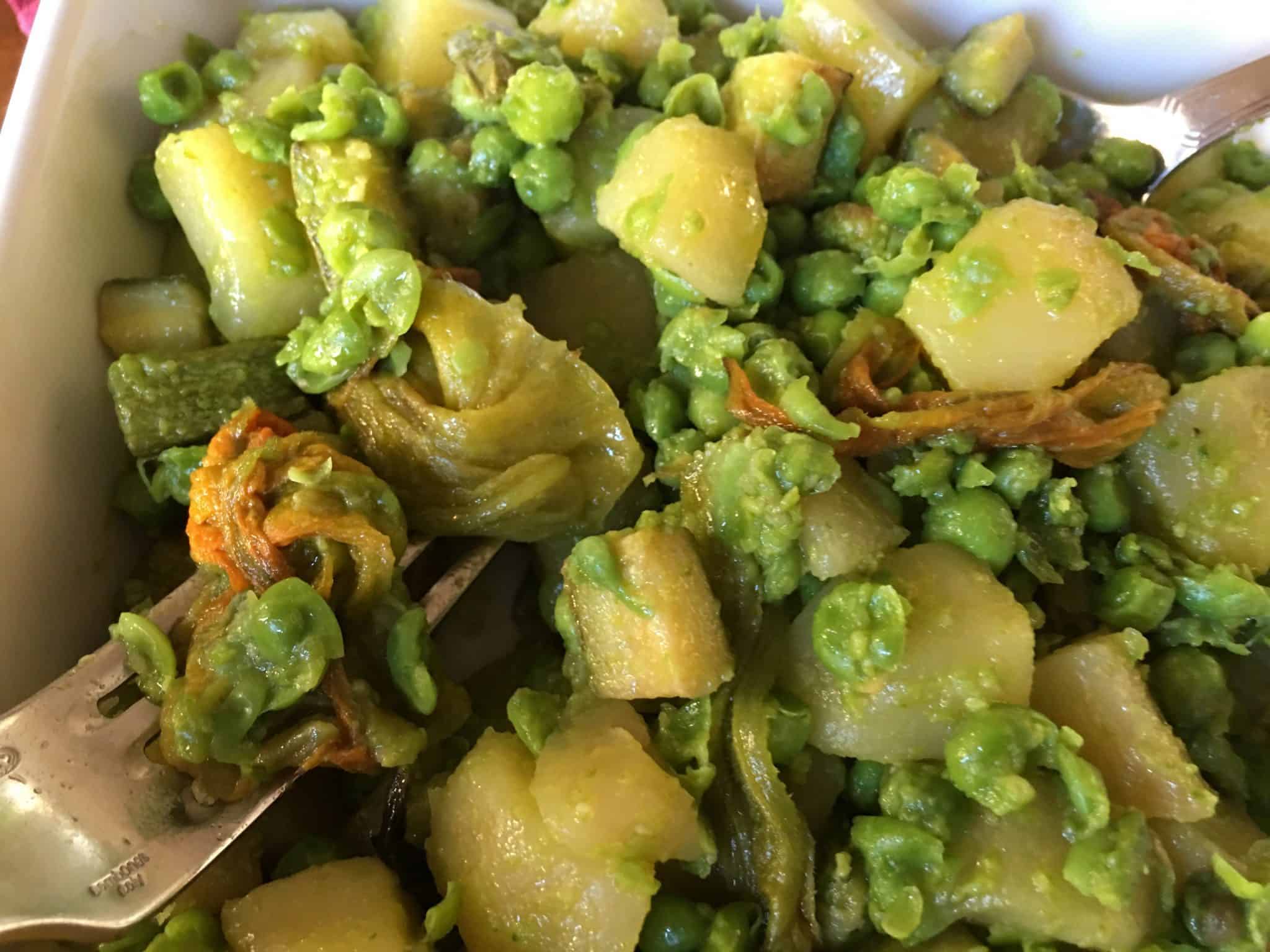 Magico trio: zucchine piselli e patate