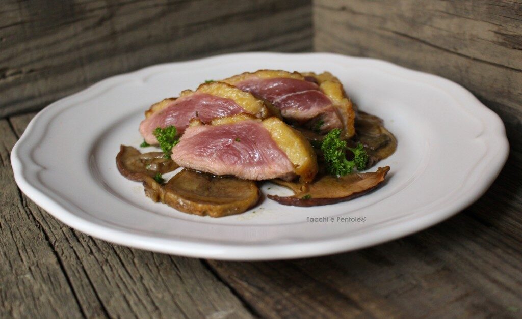 Magret de canard ai funghi porcini
