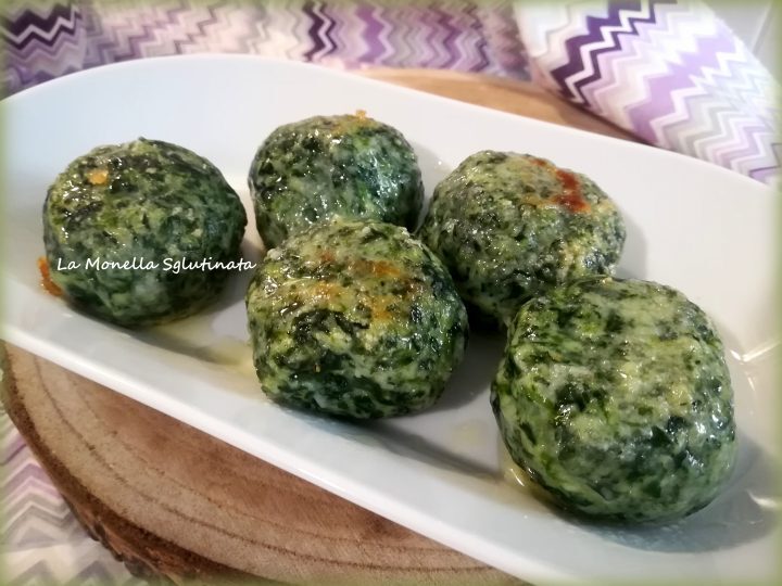 Malfatti di spinaci e ricotta senza glutine