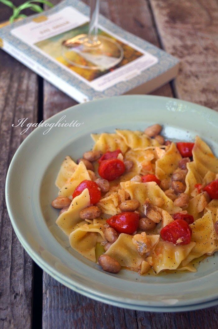 Maltagliati con fagioli, baccalà e pomodorini datterini