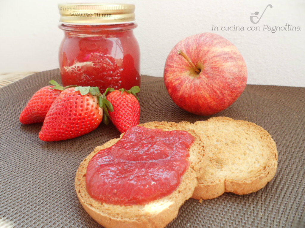 Marmellata fragole, mele e menta
