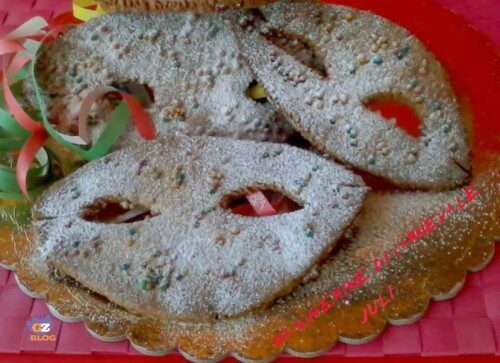Maschere di carnevale pasta frolla