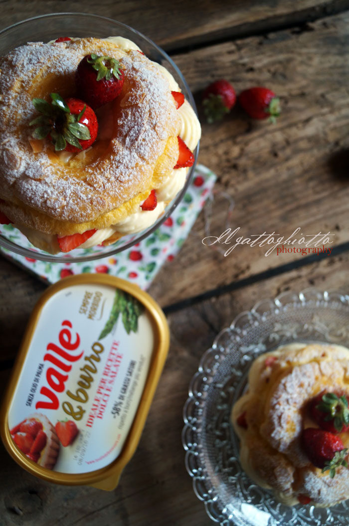 Massì che sono dolce!! paris brest con crema diplomatica al limone e fragole